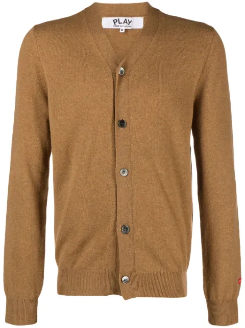 Comme Des Garçons Play V-neck buttoned cardigan Brown P1N092