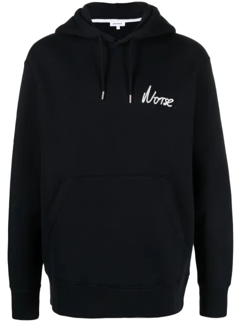 Norse Projects Arne logo-embroidered hoodie Blue N201358