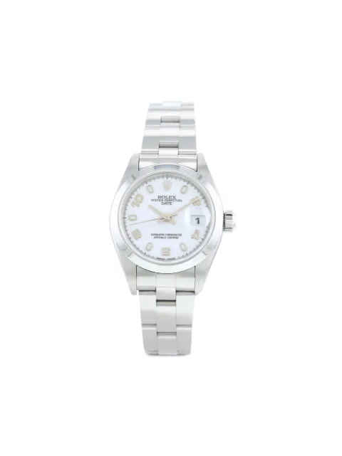 Rolex 1999 pre-owned Lady Oyster Perpetual Date 26mm Silver 401460