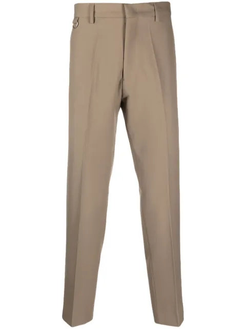 Low Brand pressed-crease cropped trousers Neutrals L1PFW23246681