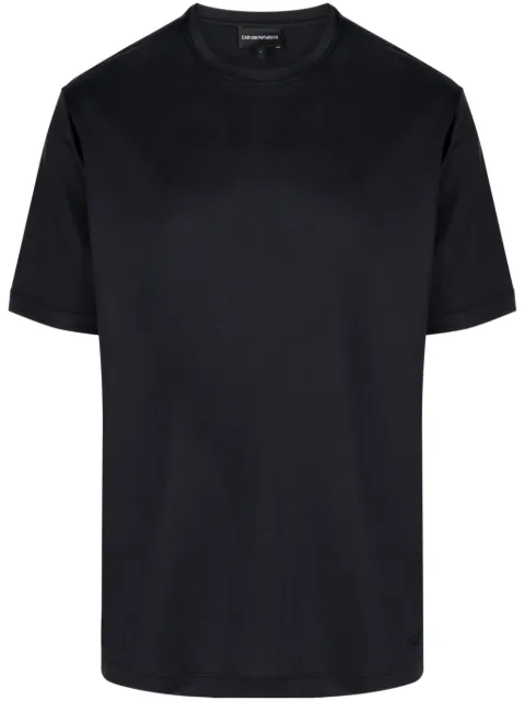 Emporio Armani logo-embroidered cotton T-shirt Blue 8N1T861J2VZ
