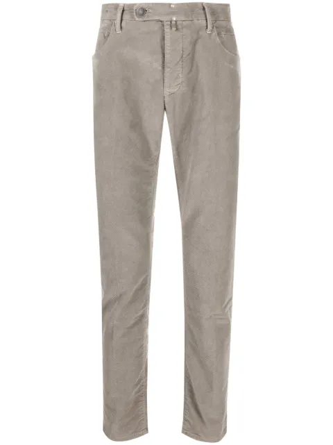Incotex slim-cut cotton trousers Grey BDPX0001SLIM02984V