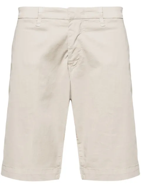 Fay logo-patch bermuda shorts Neutrals NTM8348188TGUR