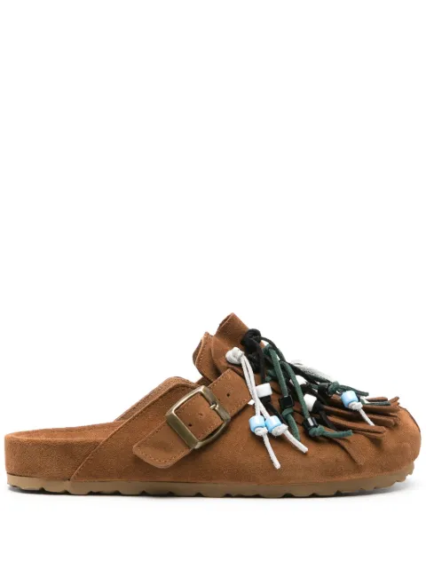 Scarosso Gea tasseled suede mules Brown GEAMULETANSUED