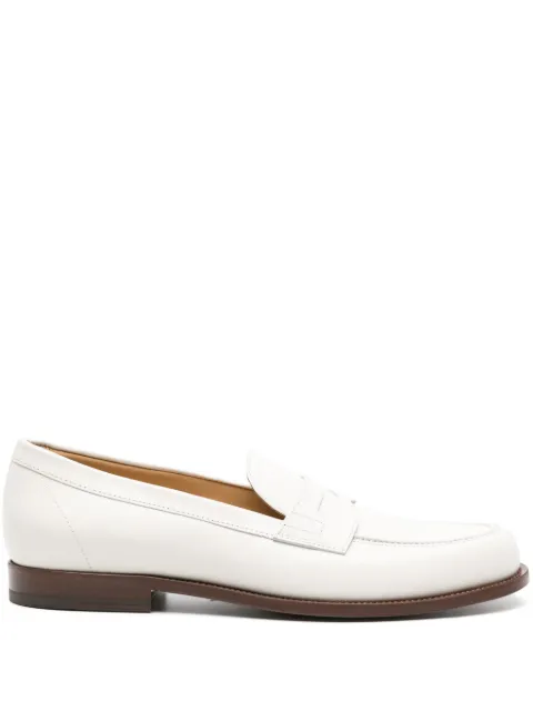 Scarosso penny-slot leather loafers White AUSTINLOAFWHICALF