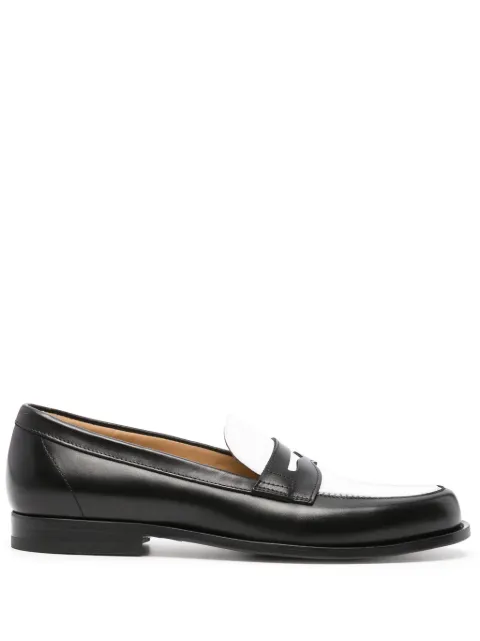 Scarosso two-tone leather loafers Black AUSTINLOAFBLWCALF