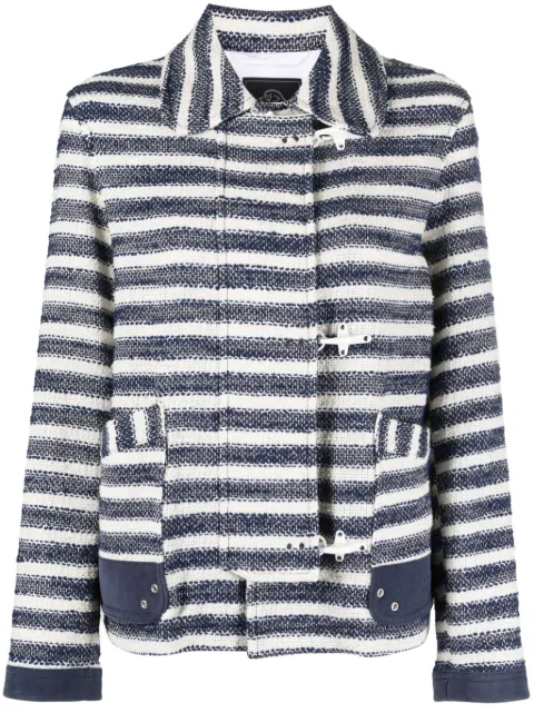 Fay lobster-claw bouclé tweed jacket Blue NAW12483210WAL