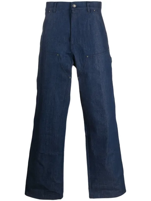 Sky High Farm stud-embellished wide-leg jeans Blue SHF04P001