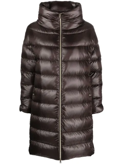 Herno Matilde funnel-neck padded coat Brown PI1283DIC