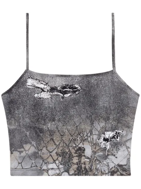 Diesel T-Halsy crop top Grey A129730QIAD