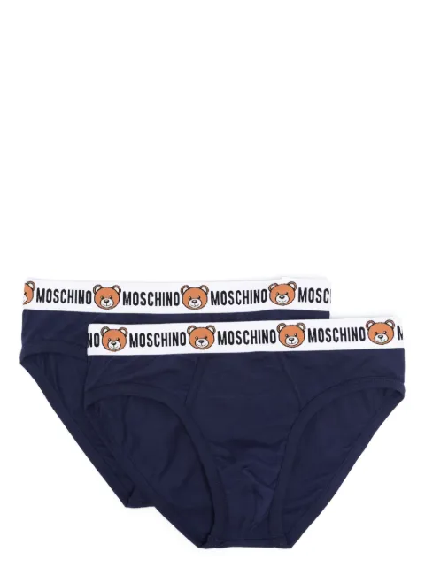Moschino Teddy Bear logo-trim brief pack (pack of two) Blue A13854402