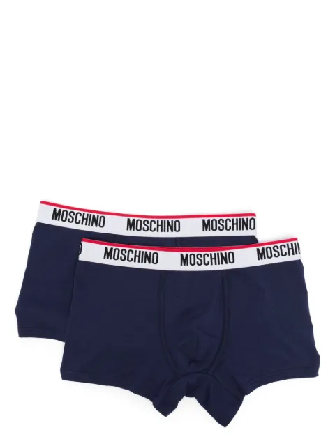 Moschino logo-waistband boxer pack (pack of two) Blue A13944300