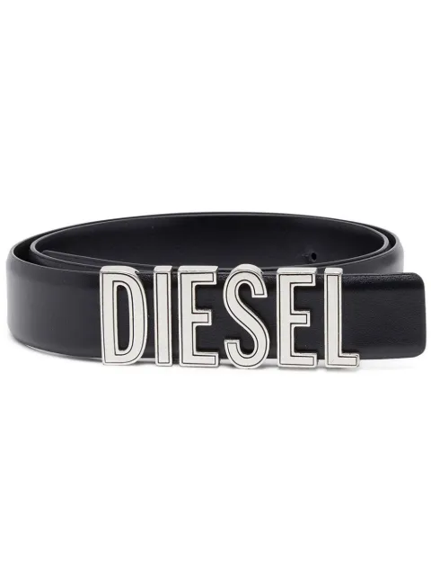 Diesel B-Diesel Rivets leather belt Black X09790P6364