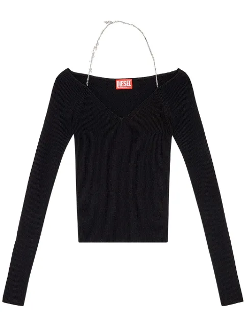Diesel M-April chain-embellished top Black A124030DLAX