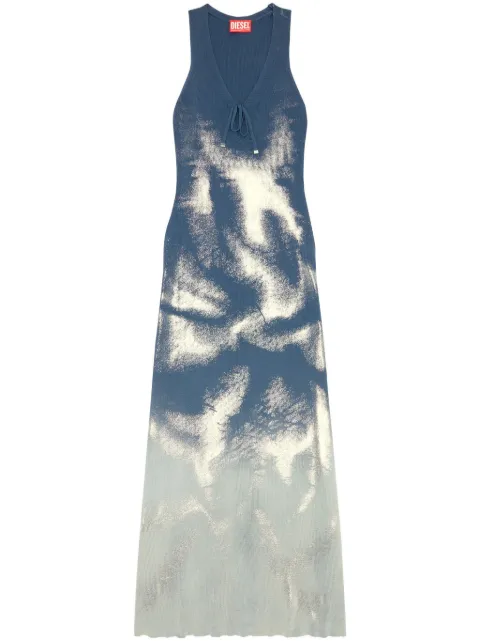 Diesel M-Idelle ribbed-knit maxi dress Blue A124090BNAE8NC