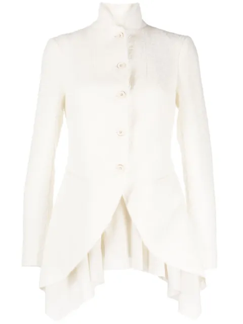 Forme D'expression stand up-collar button-up jacket White DG026