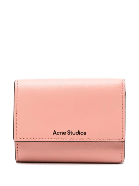 Acne Studios embossed-logo leather wallet Pink CG0232