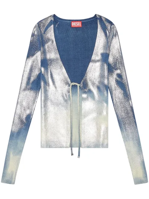 Diesel M-Isolde faded cardigan Blue A124180BNAE