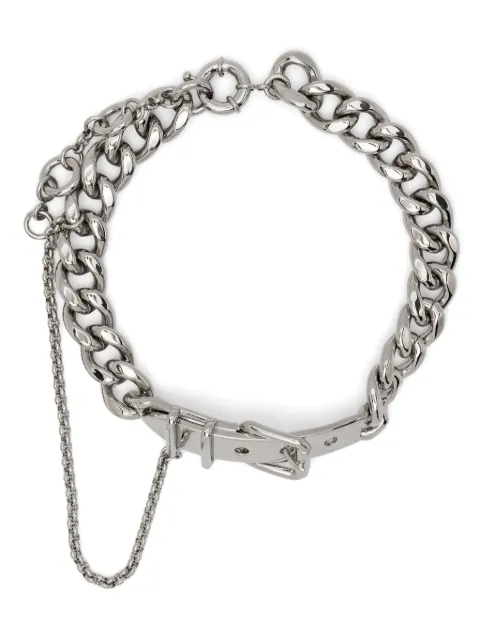 Acne Studios buckle-detail choker necklace Silver C50432
