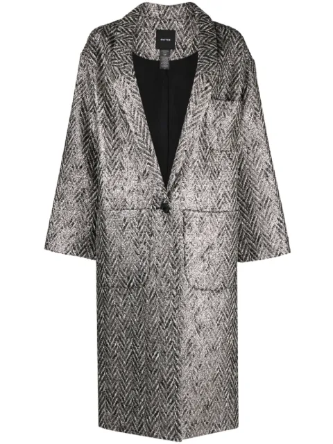 Smythe herringbone single-breasted coat Black FA2372