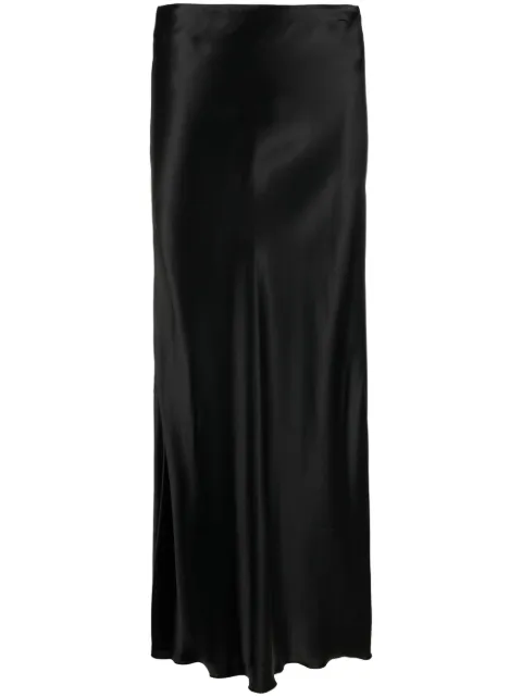 Forte Forte high-waisted satin midi skirt Black 11073MYSKIRT
