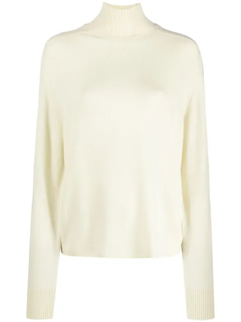 Forte Forte high-neck fine-knit jumper Yellow 11120MYKNIT