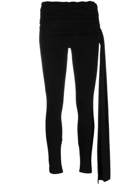 Magda Butrym sash-detail leggings Black 220923
