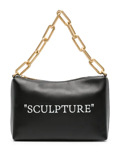 Off-White Block Pouch leather shoulder bag Black OWNM045F23LEA0011001