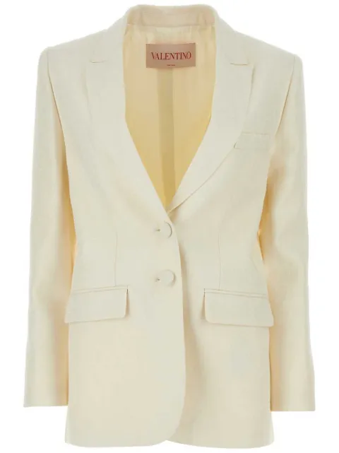 Valentino Garavani Toile Iconographe single-breasted blazer Neutrals BCE3M58G5