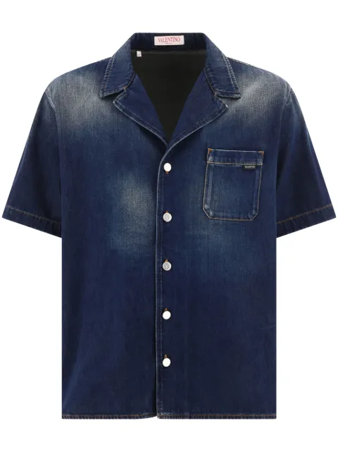 Valentino Garavani denim chambray bowling shirt Blue VDB02K9W7
