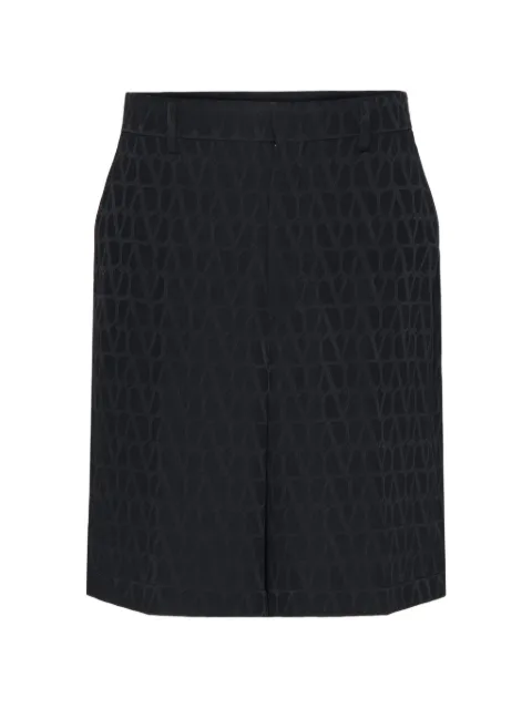 Valentino Garavani Toile Iconographe silk bermuda shorts Black VRDD109V1