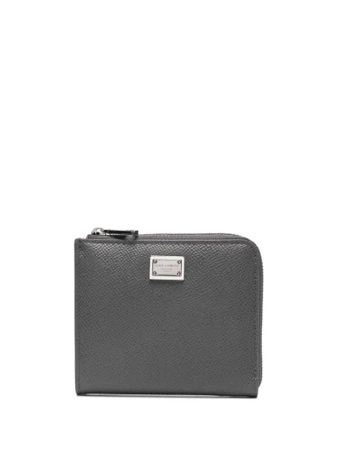 Dolce & Gabbana logo-plaque grained card holder Grey BP3273AG219