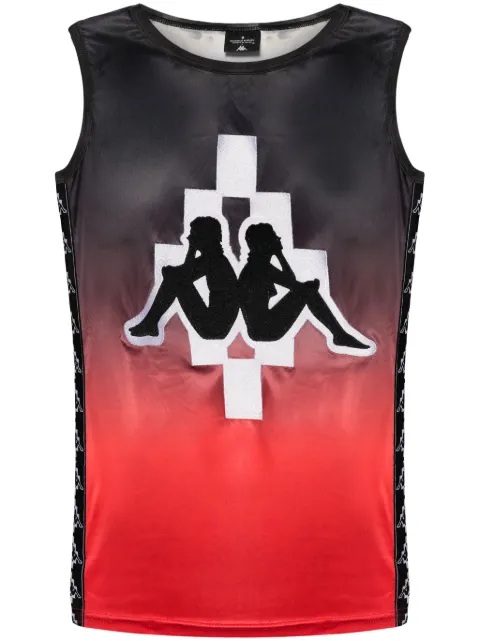 COUNTY OF MILAN x KAPPA logo-print gradient vest top Red CWAC016R186860191030