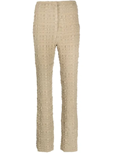 Nanushka Juna seersucker slim-fit trousers Neutrals NW23PFPA01911