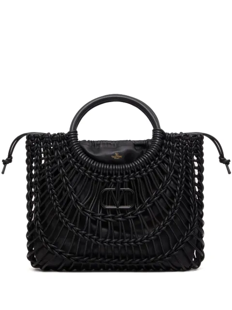 Valentino Garavani AllKnots woven tote bag Black WB0M97FHM
