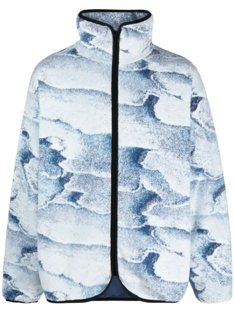 Bonsai Salt abstract-print zip-up jacket Blue SW007001