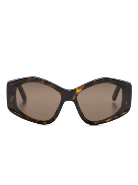 Balenciaga Eyewear logo-print cat eye-frame sunglasses Brown BB0302S002