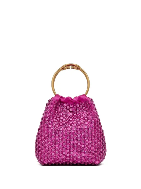 Valentino Garavani small Carry Secrets embroidered bucket bag Pink WB0N18HIN
