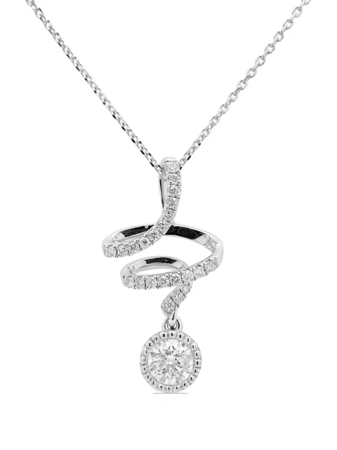 HYT Jewelry 18kt white gold diamond pendant necklace Silver HRP01