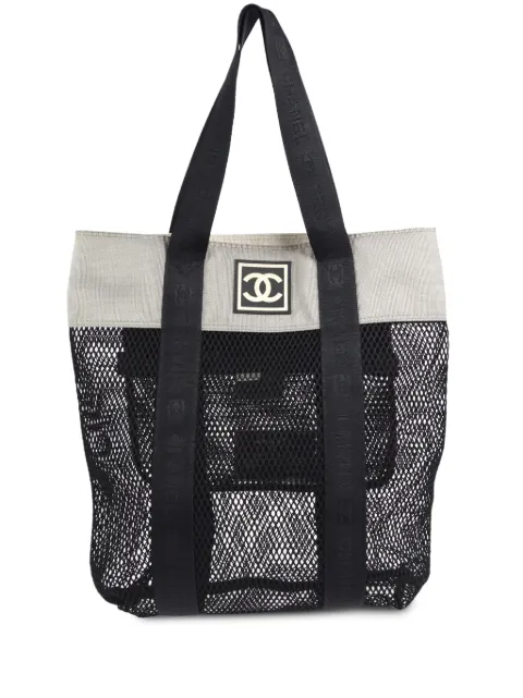 CHANEL Pre-Owned 2003 Sport Line mesh tote bag Black 8274257