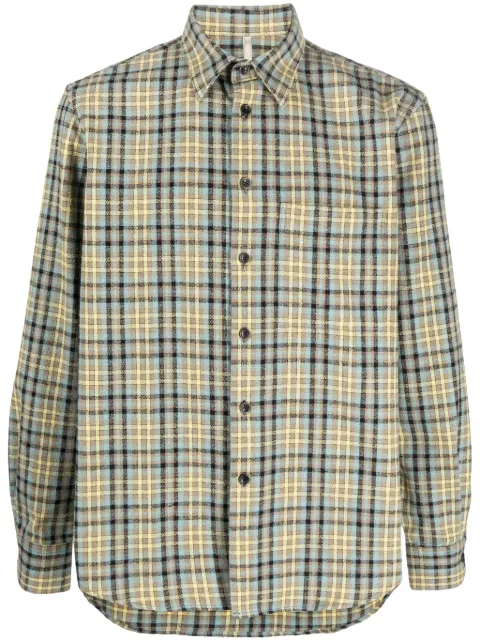 Sunflower Ace plaid-pattern shirt Yellow 1185