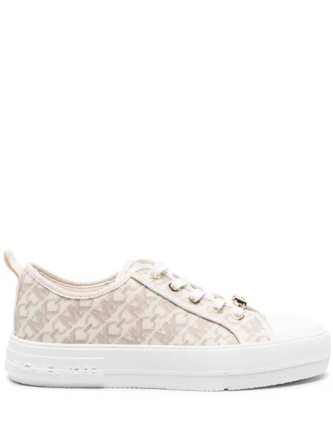 Michael Michael Kors monogram-print round-toe sneakers Neutrals 43H3EYFS1B