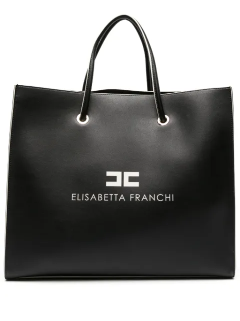 Elisabetta Franchi 10/20 faux-leather tote bag Black BSC5A73E2