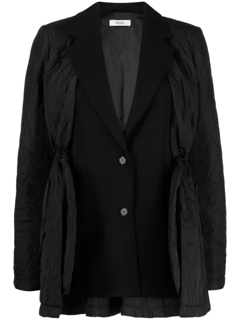 Besfxxk notched-lapels layered blazer Black HQB2350