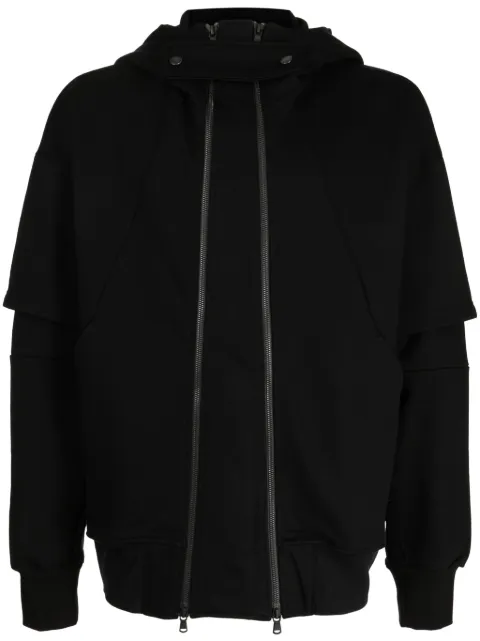 The Viridi-Anne double-breasted zip-up jacket Black VI365701