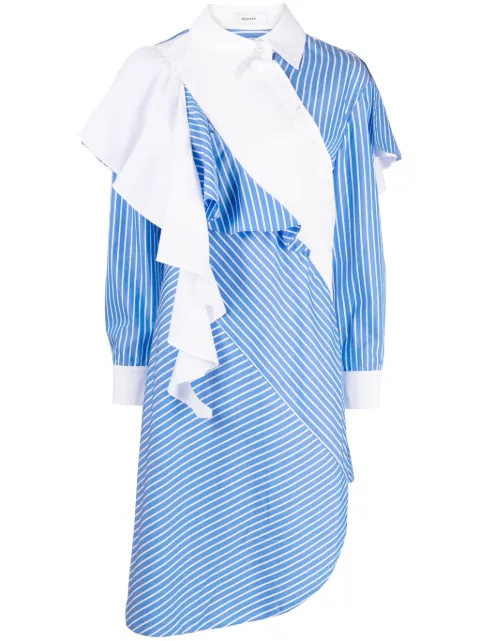 Besfxxk asymmetric striped shirt Blue ARBDR2350BL