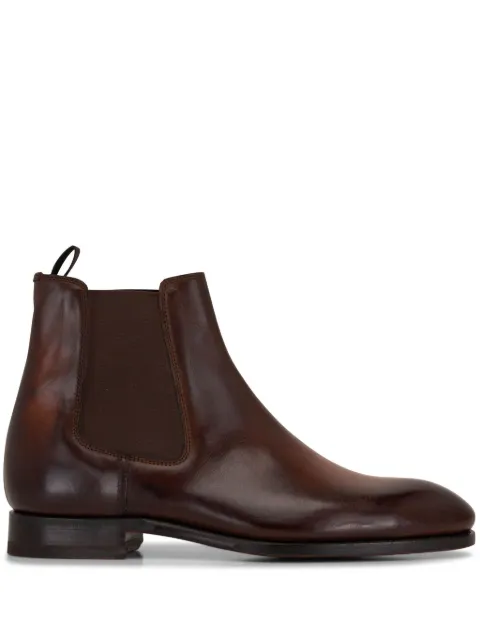 Bontoni Cavaliere almond-toe leather boots Brown CAVALIEREBRUCIATO