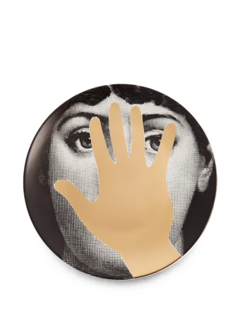 Fornasetti Tema E Variazioni N16 decorative plate Black PTVZ016