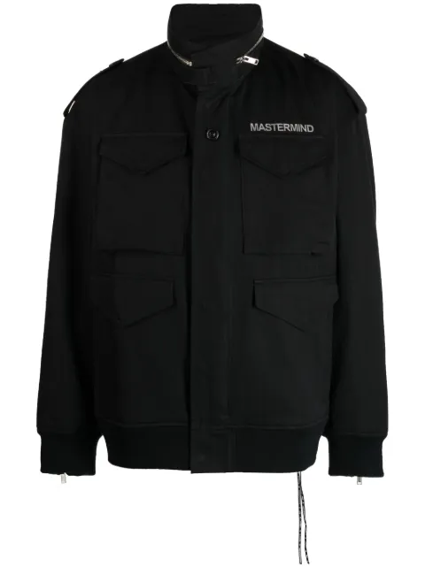 Mastermind Japan logo-print zip-detail jacket Black MJ23E11BL021001BLK