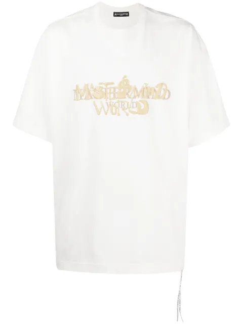 Mastermind World logo-print cotton T-shirt White MW23S11TS064018WHT